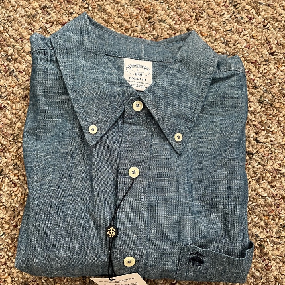 Brand new brooks brothers non-iron shirt L